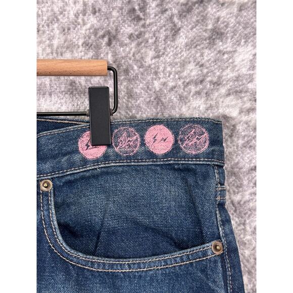 New Cactus Jack x Fragment Jeans 38 x 32 Mens Selvedge Denim Embroidered - Picture 5 of 10